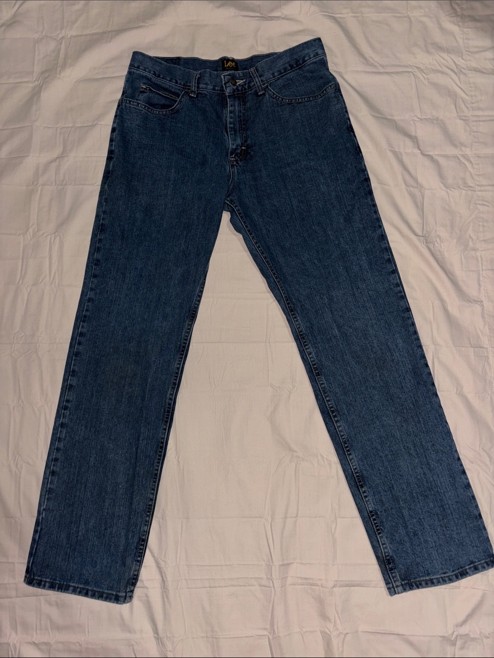Lee Men’s Straight Fit Indigo Blue Jeans
